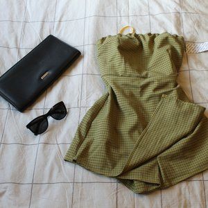 Urban Outfitters Yellow Checked Romper XS